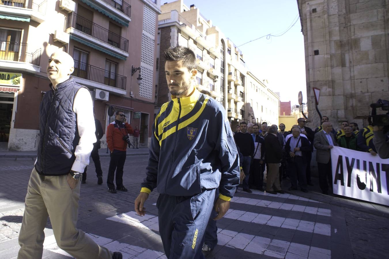 Concentración de los jugadores del Orihuela CF