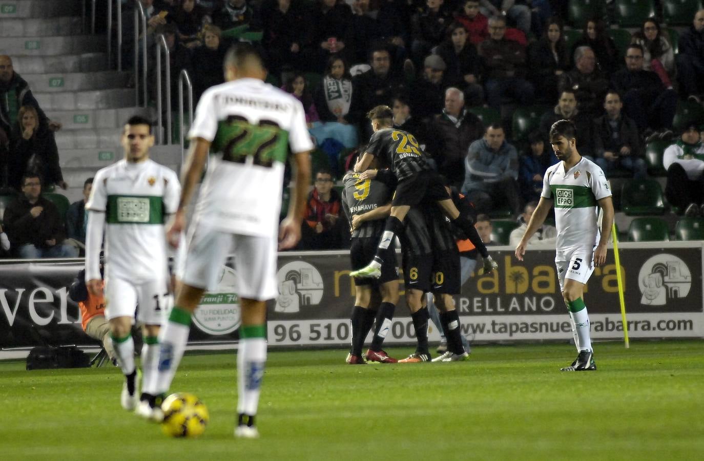 Partido Elche contra el Málaga