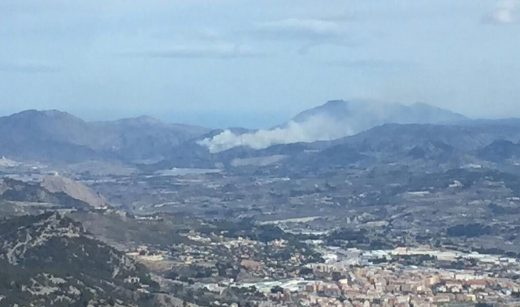 Incendio forestal en L'Orxa