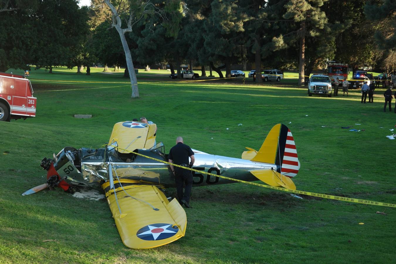 Harrison Ford, herido en un aterrizaje forzoso de la avioneta que pilotaba