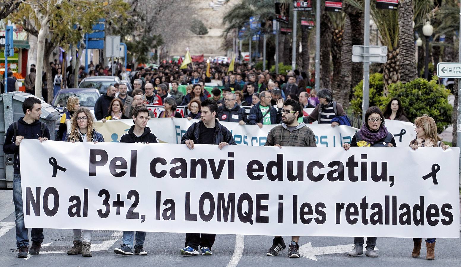 Manifestación de estudiantes en Alicante