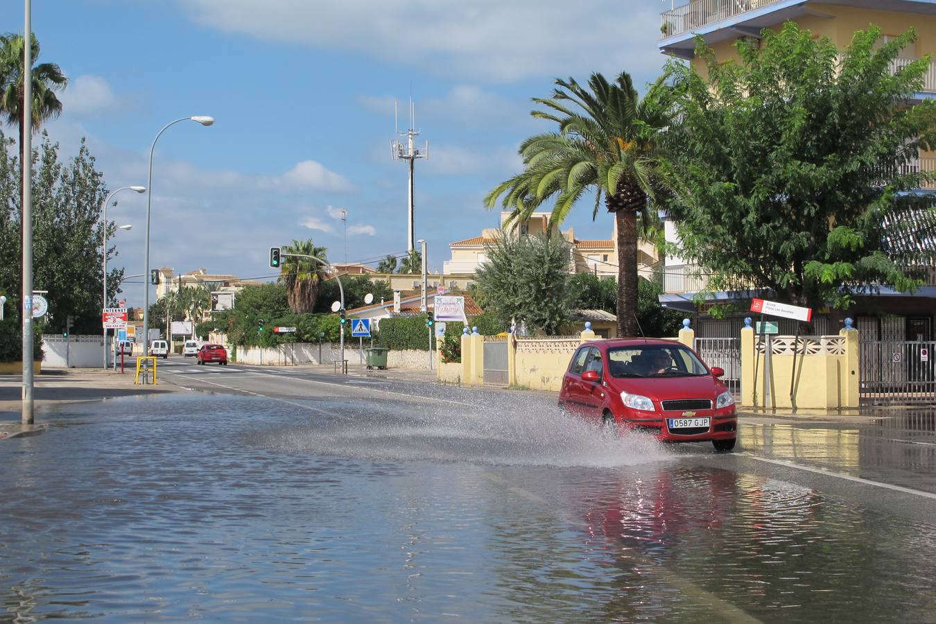 Tromba de agua en La Marina