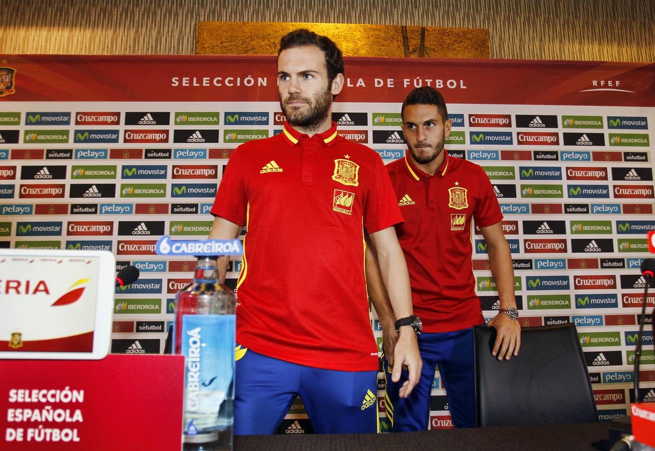 Rueda de prensa de Mata, Koke y Vicente del Bosque