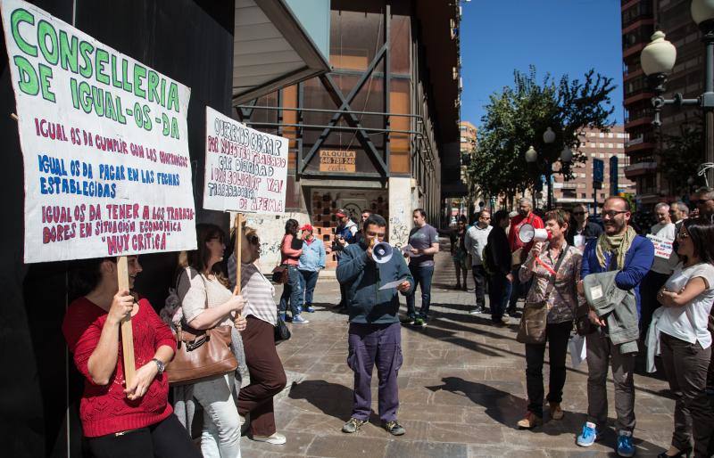 Concentración de trabajadores de Afema