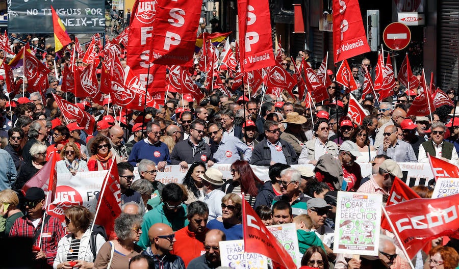 Manifestación del Primero de Mayo en la Comunitat