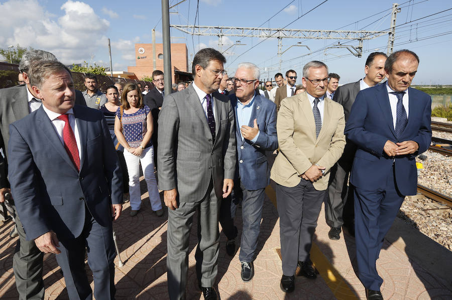 Fotos de las obras del Corredor Mediterráneo en Puçol