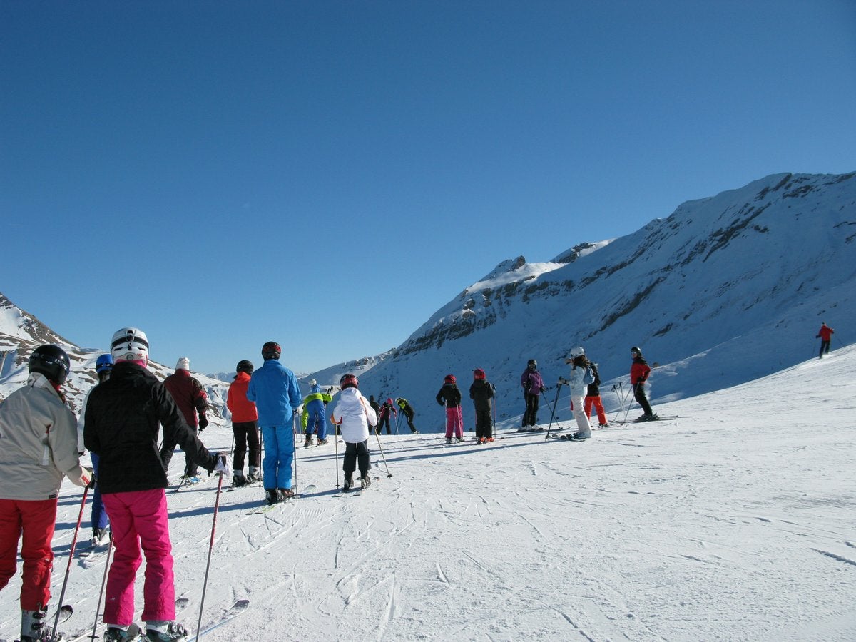 Año Nuevo sobre la nieve