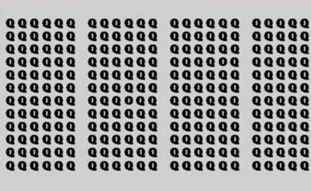 ¿Cuánto tardas en ver la letra O?