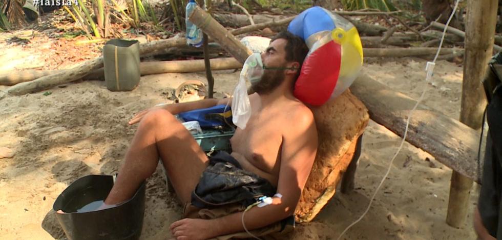 Alarma en 'La Isla': Juan, paralizado y sin poder respirar por la picadura de un pez venenoso
