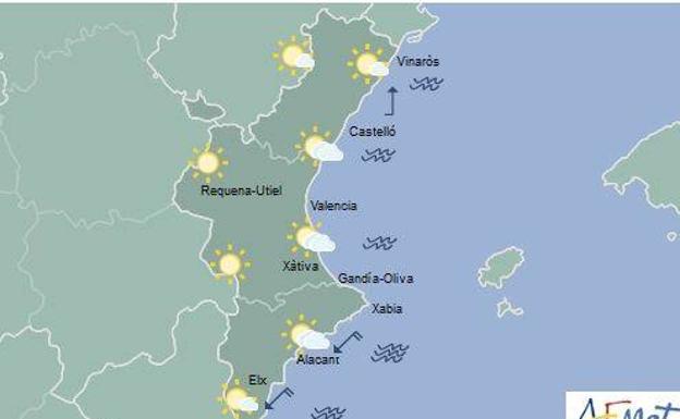 El tiempo en la Comunitat | Cielos poco nubosos y aumento de las máximas