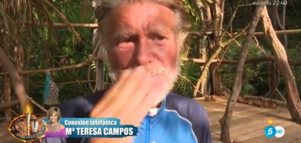 Bigote Arrocet rompe a llorar tras el mensaje de M.ª Teresa Campos: «Te amo»