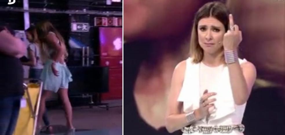 Leticia Sabater hace una 'peineta' a Sandra Barneda tras marcharse expulsada de plató
