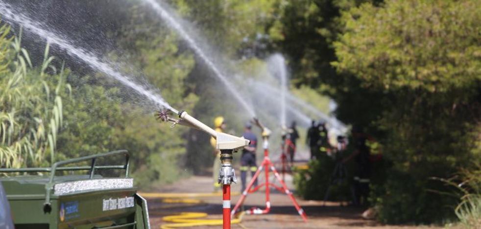 Cañones de agua para proteger El Saler