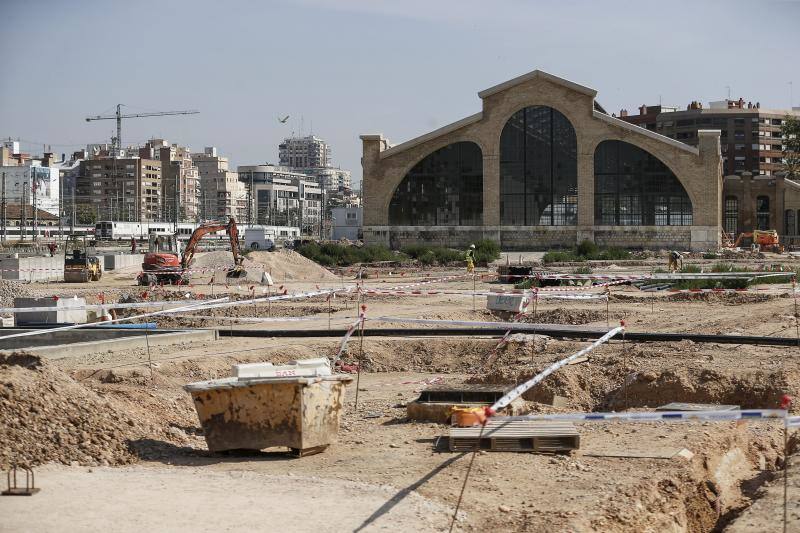 Fotos de las obras del Parque Central de Valencia