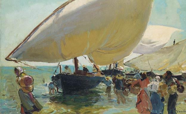 'Llegada de las barcas', de Sorolla, vendido en Christie's por 496.000 euros