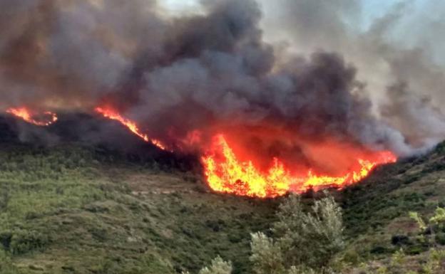 El incendio de la Calderona fue provocado por un rayo y sigue sin control tras arrasar unas 500 hectáreas