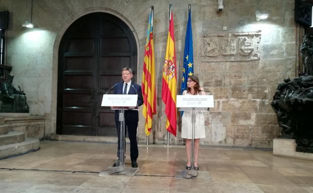 Ximo Puig y Mónica Oltra culpan a la infrafinanciación y a la corrupción de impedirles gestionar la Generalitat Valenciana como deberían