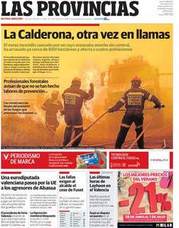 Portada de LAS PROVINCIAS del viernes 30 de junio de 2017