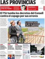 Portada de LAS PROVINCIAS del viernes 7 de julio de 2017