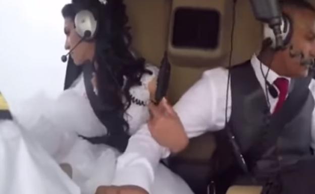 Se estrella el helicóptero en el que iba a aterrizar en su boda