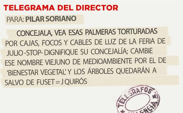 Telegrama para Pilar Soriano