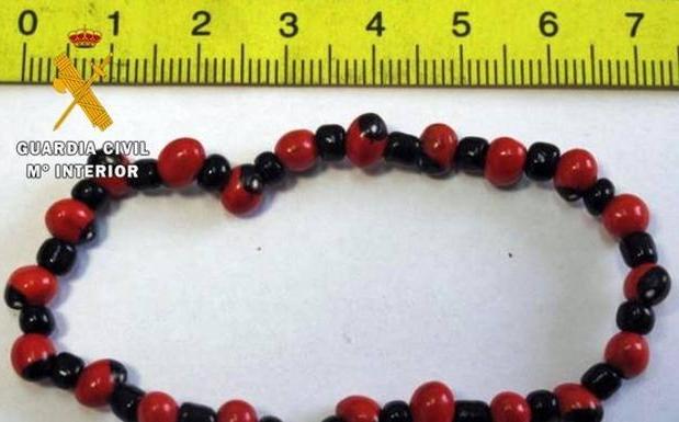 La Guardia Civil alerta de estas pulseras «mortales» que se venden en mercadillos
