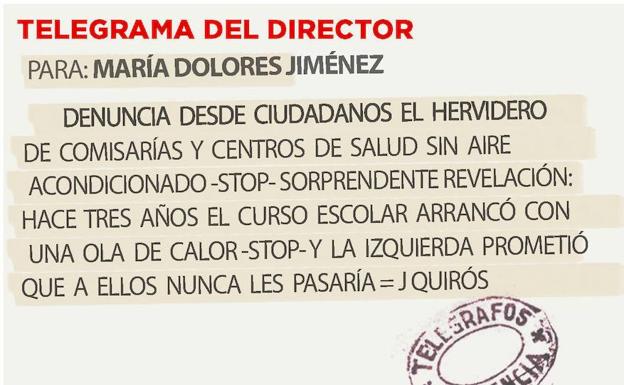 Telegrama para María Dolores Jiménez