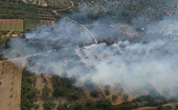 Dan por estabilizado el incendio con seis focos declarado en Sant Mateu