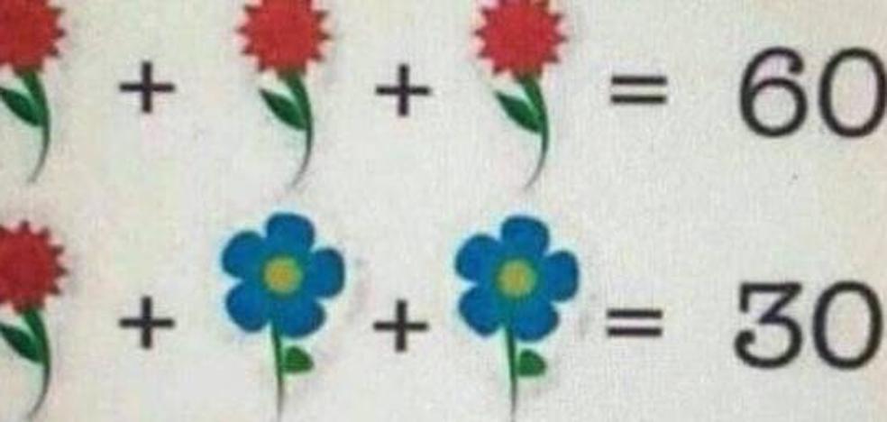 Descifra esta dificil ecuación compuesta por flores