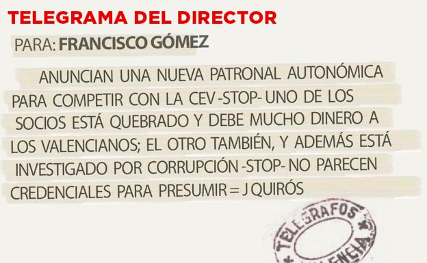 Telegrama para Francisco Gómez