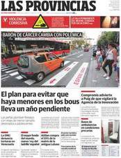 Portada de LAS PROVINCIAS del miércoles 9 de agosto de 2017