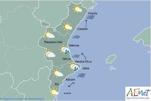 El tiempo en Valencia, Alicante y Castellón | Emergencias da por finalizada la alerta por lluvias en Alicante y Valencia