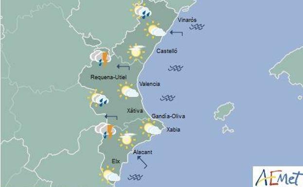 El tiempo en Valencia, Alicante y Castellón | La Comunitat Valenciana en alerta amarilla por fuertes lluvias