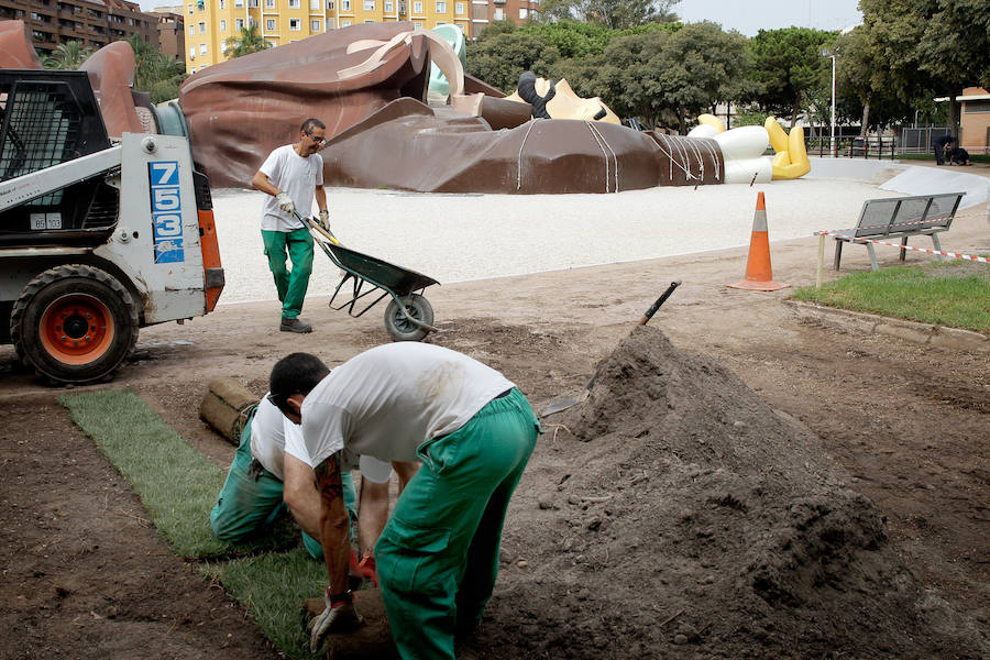 Fotos de la restauración del Parque Gulliver de Valencia