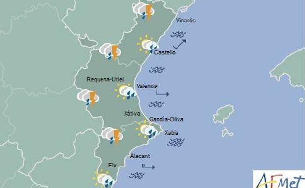 El tiempo en Valencia, Alicante y Castellón | ¿Dónde lloverá hoy en la Comunitat Valenciana?