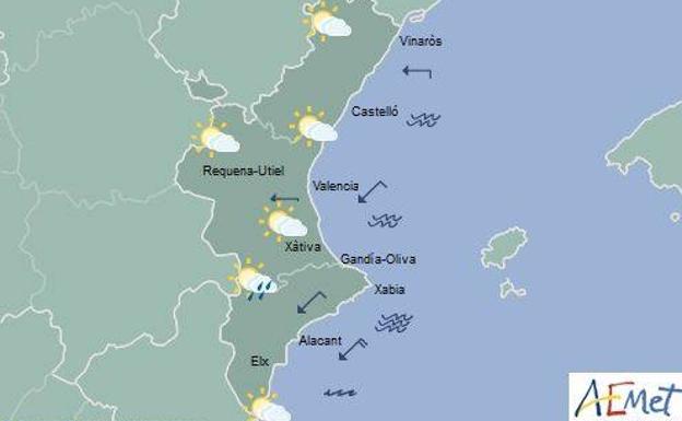 El tiempo en Valencia, Alicante y Castellón | ¿Dónde bajarán las temperaturas y lloverá hoy?