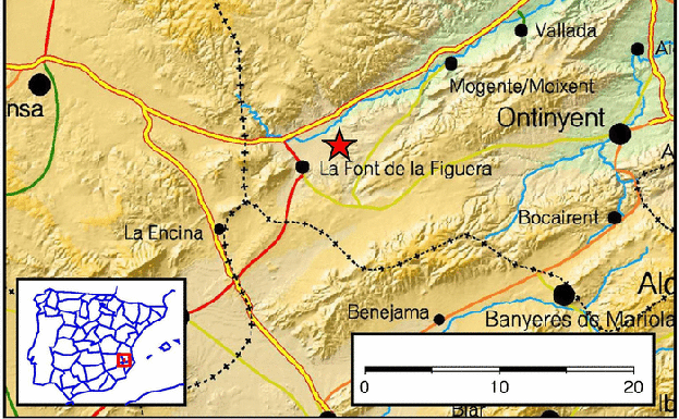 Moixent y La Font de la Figuera registran cuatro pequeños seísmos sin daños