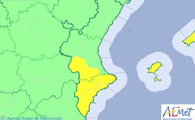 El tiempo en la Comunitat Valenciana | Alerta amarilla por tormentas en Valencia y Alicante