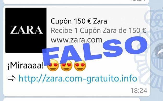 El último bulo que circula por Whatsapp: el falso cupón de 150 euros de Zara