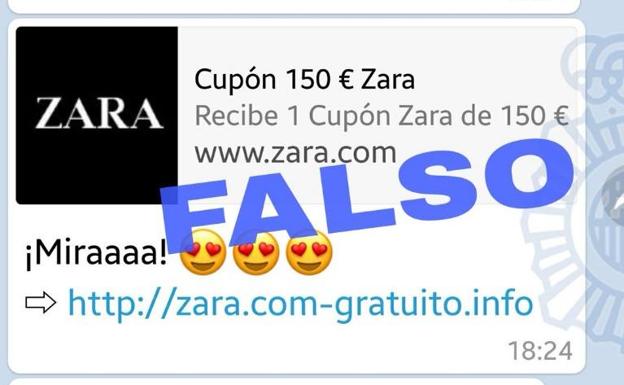El nuevo timo del 'Cupón de 150 euros de Zara'