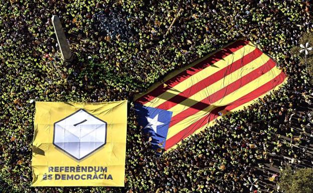 El independentismo exhibe toda su fuerza ante el 1-O