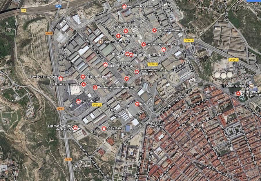 Un trabajador se amputa una pierna con una máquina en Elche