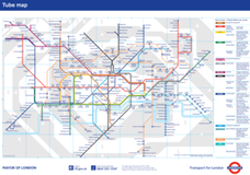 Mapa / plano del metro de Londres. Dónde está Parsons Green