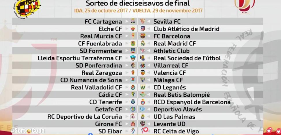 Zaragoza-Valencia y Girona-Levante en 1/16 de la Copa del Rey