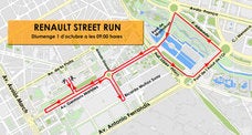 Recorrido de la carrera de los bomberos y calles cortadas en Valencia por la Renault Street Run
