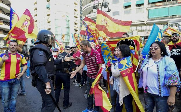 Delegación del Gobierno identifica a varios agresores de la manifestación del 9 d’Octubre