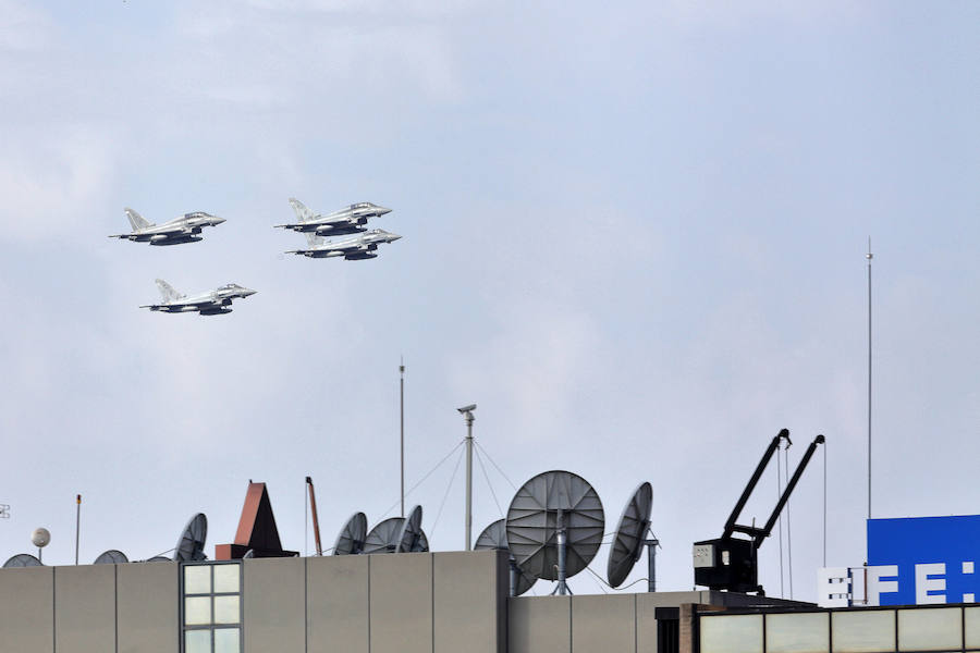 Fotos del accidente del Eurofighter en Albacete