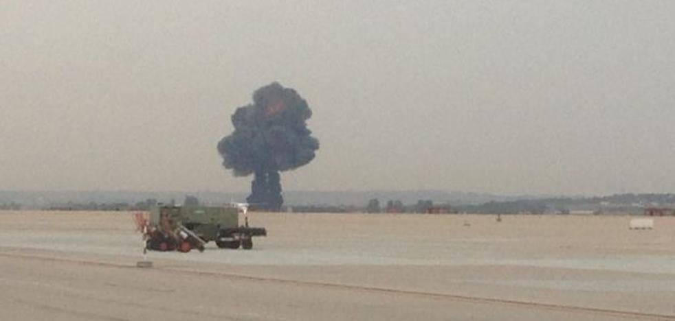 El accidente del F-18 en Torrejon de Ardoz, en imágenes