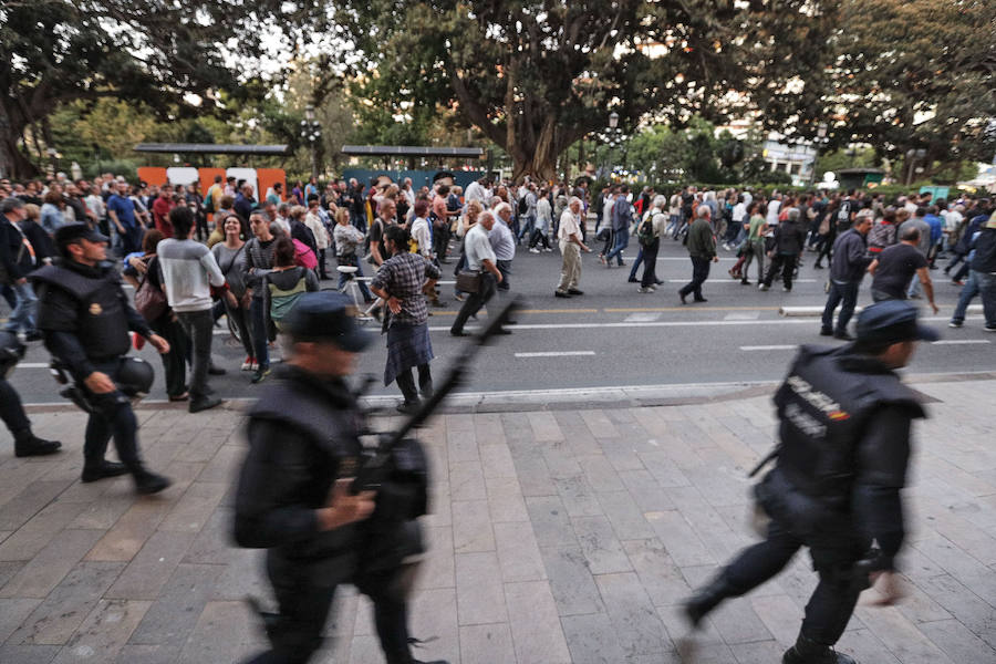 Fotos de la manifestación antifascista en Valencia