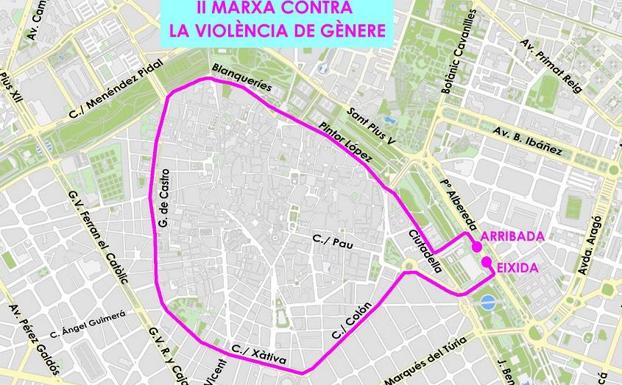 Calles cortadas el domingo 12 de noviembre en Valencia por la II Marcha Competitiva contra la violencia de Género